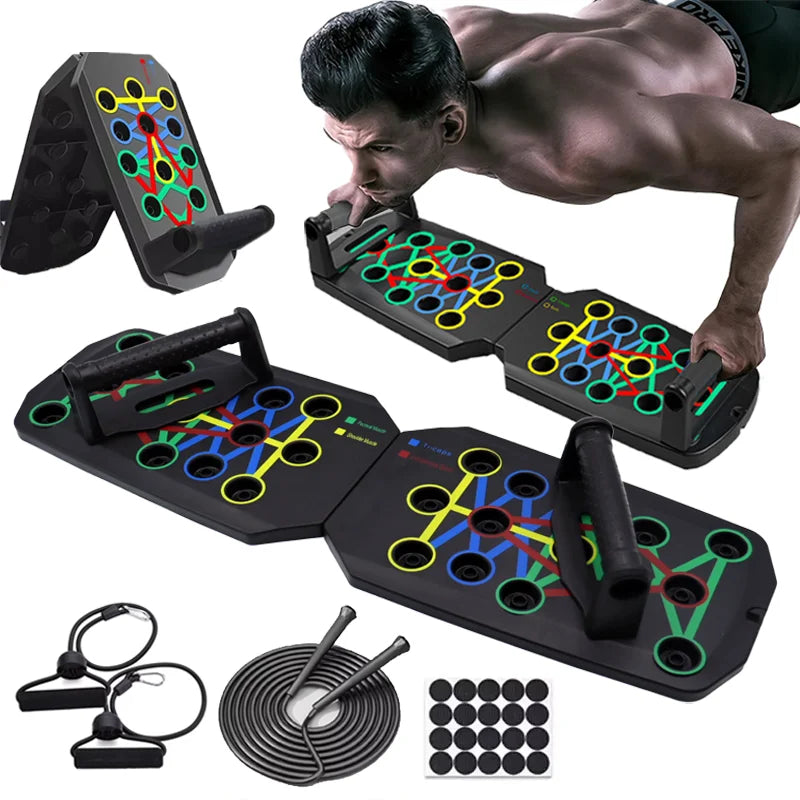 9-in-1 Push-Up Board Set Portable Multifunctional Push-Up Bar Foldable