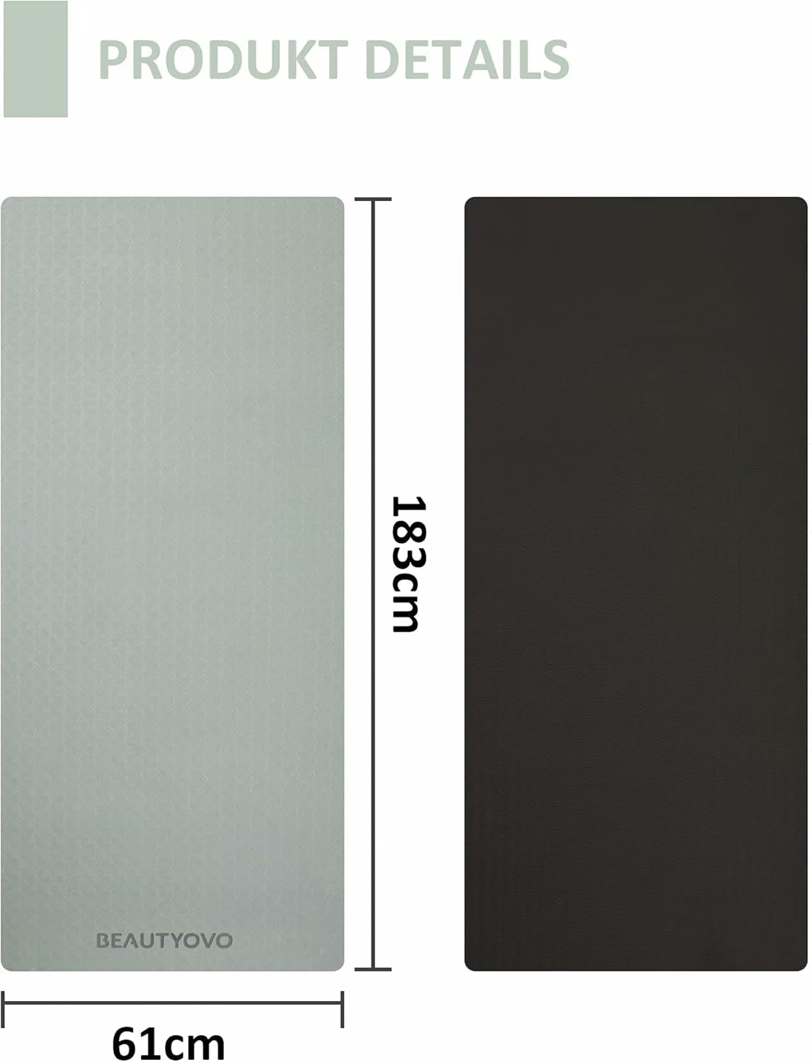 Yoga Mat with Strap Anti Slip